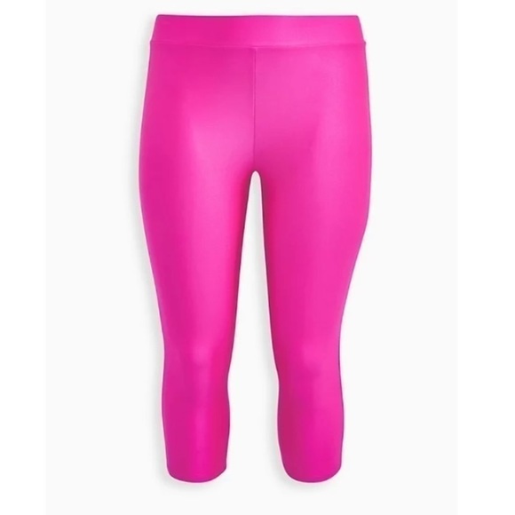 ⭐️PEDAL PUSHER PREMIUM LEGGING - LIQUID NEON PINK - Picture 1 of 5